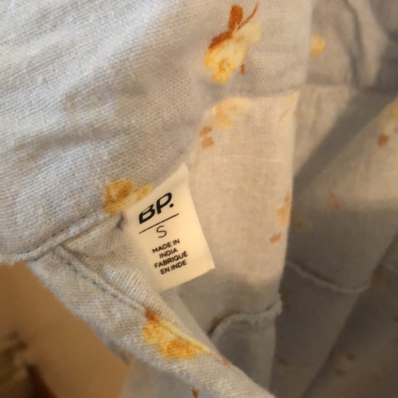 BP Light Blue Ruffle Floral Bow Back Tank Top - Picture 6 of 7